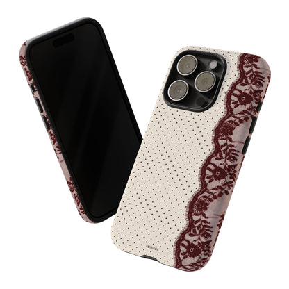 Burgundy Lace Edge Tough Case
