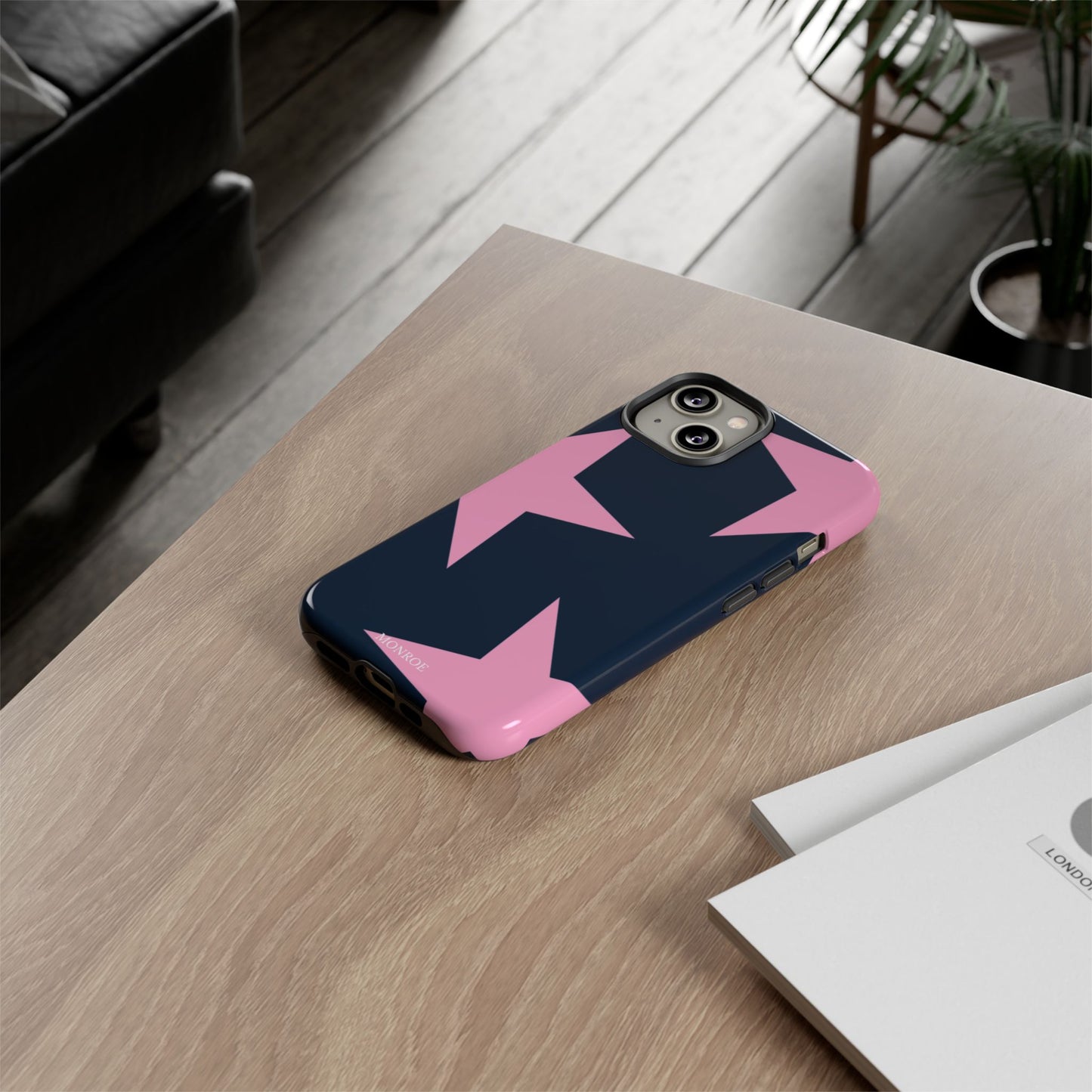 Navy & Pink Star Tough Cover