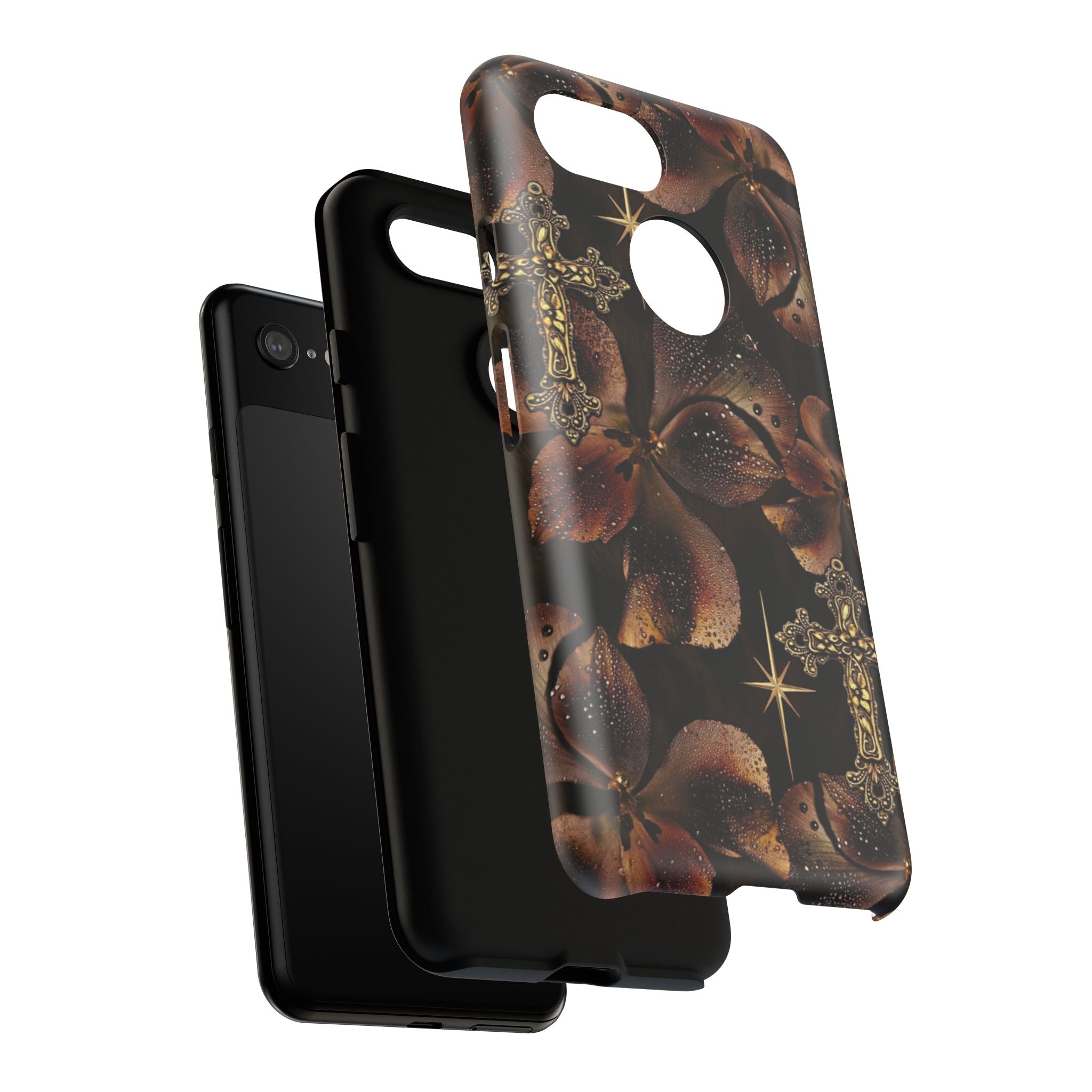 Floral Cross Pattern Tough Case