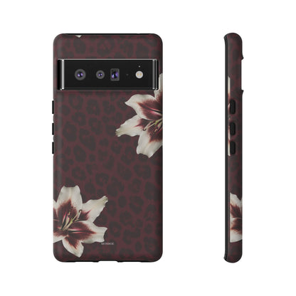 Burgundy Lily Leopard Tough Case