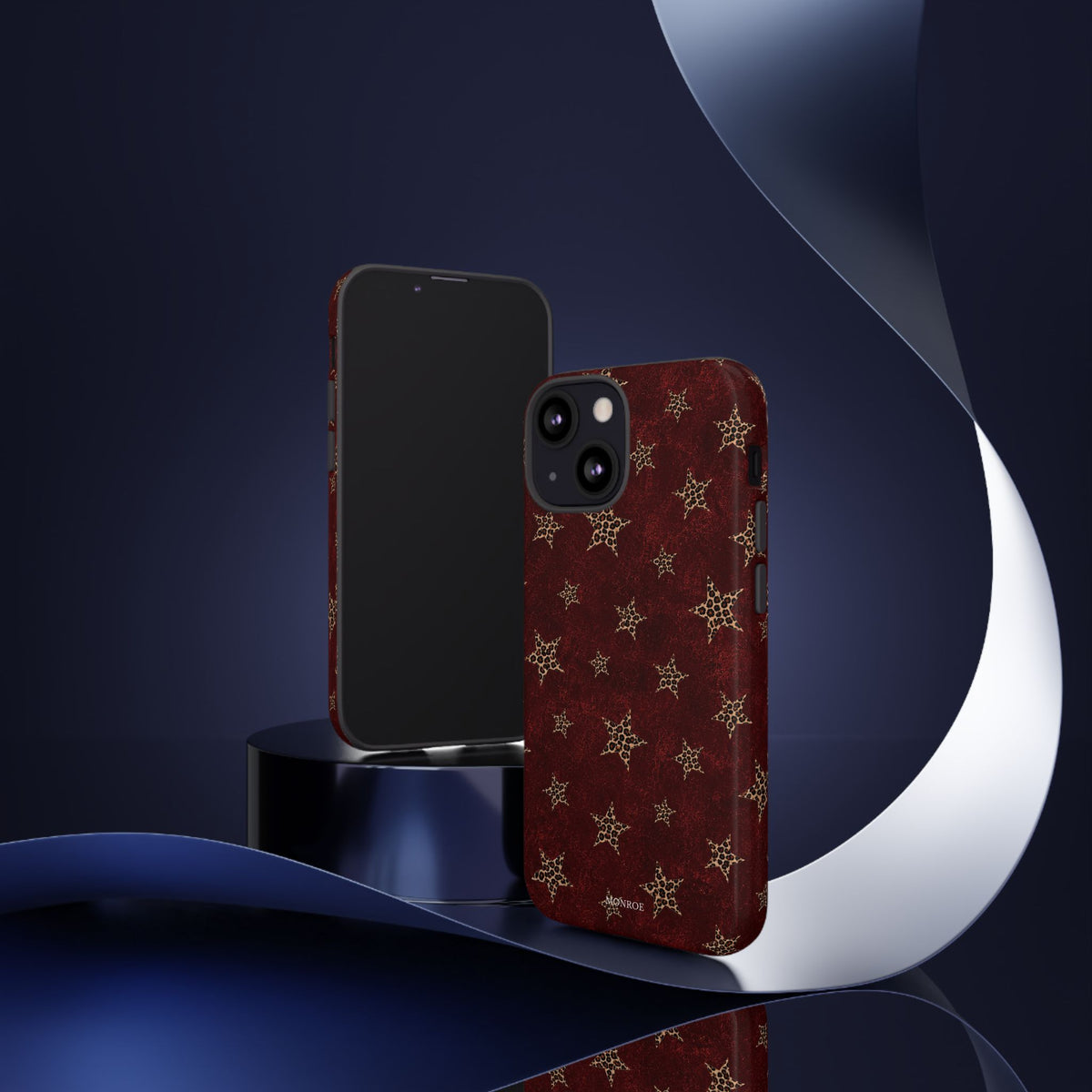 Burgundy Leopard Star Tough Case