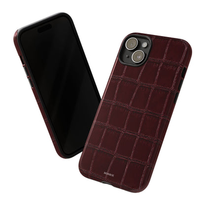 Burgundy Croc Tough Case