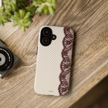Burgundy Lace Edge Tough Case