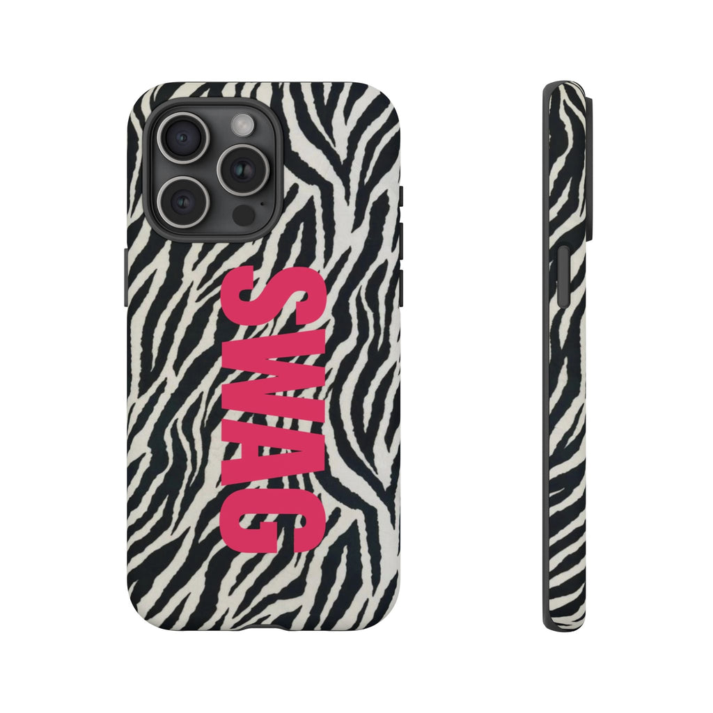 'SWAG' Zebra Print Tough Case