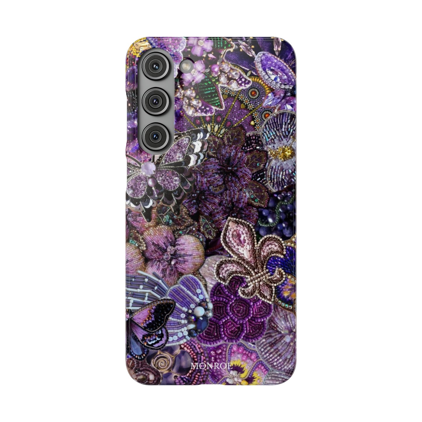 Purple Floral Butterfly Case