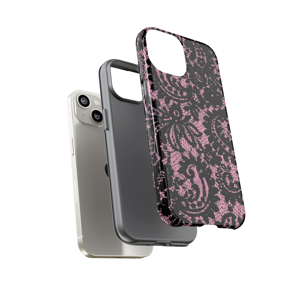 Pink Lace Pattern Tough Phone Case