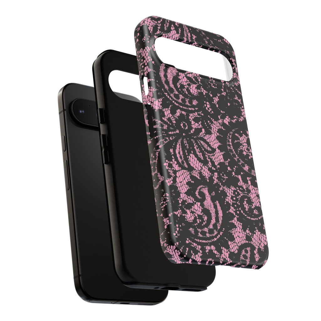 Pink Lace Pattern Tough Phone Case