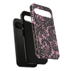 Pink Lace Pattern Tough Phone Case