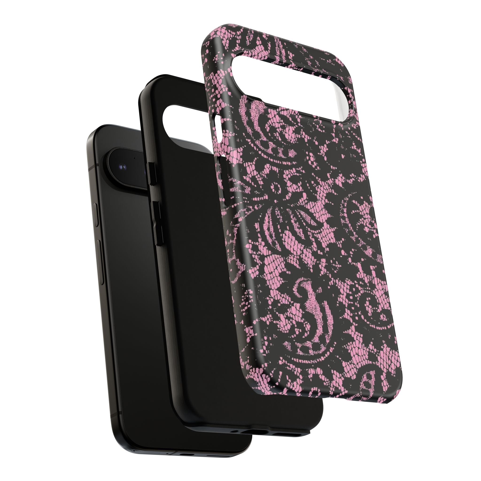 Pink Lace Pattern Tough Phone Case