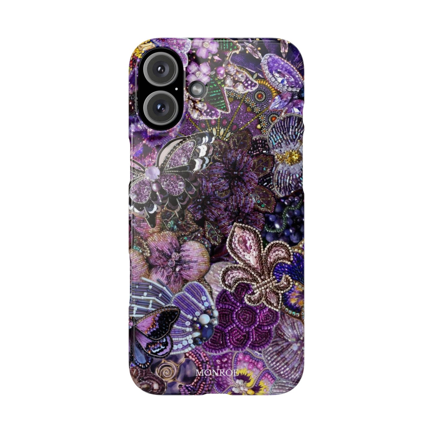 Purple Floral Butterfly Case