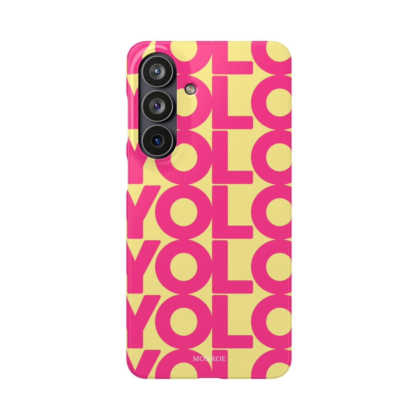 Bold pink ''YOLO'' Case