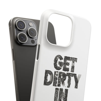 Get Dirty in Paris White Snap Case