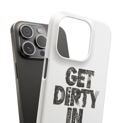 Get Dirty in Paris White Snap Case