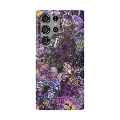 Purple Floral Butterfly Case