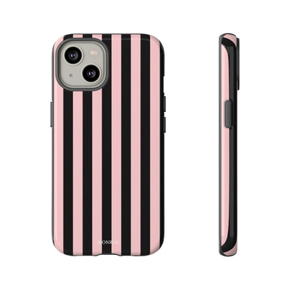 Striped Pink & Black Tough Case