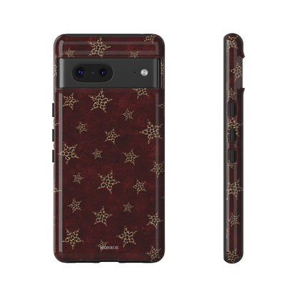 Burgundy Leopard Star Tough Case