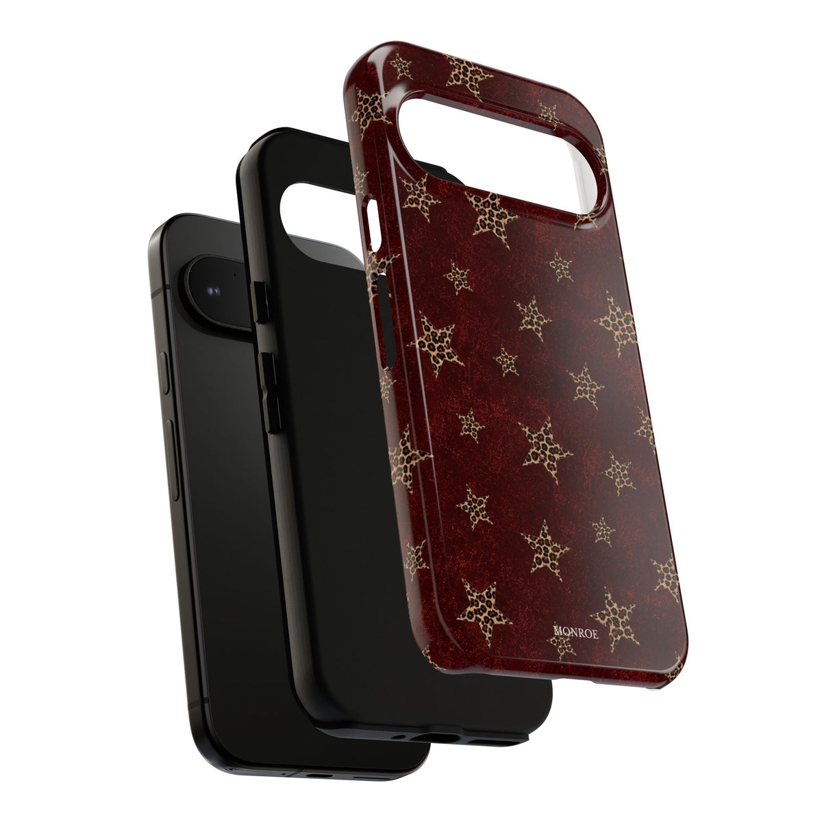 Burgundy Leopard Star Tough Case
