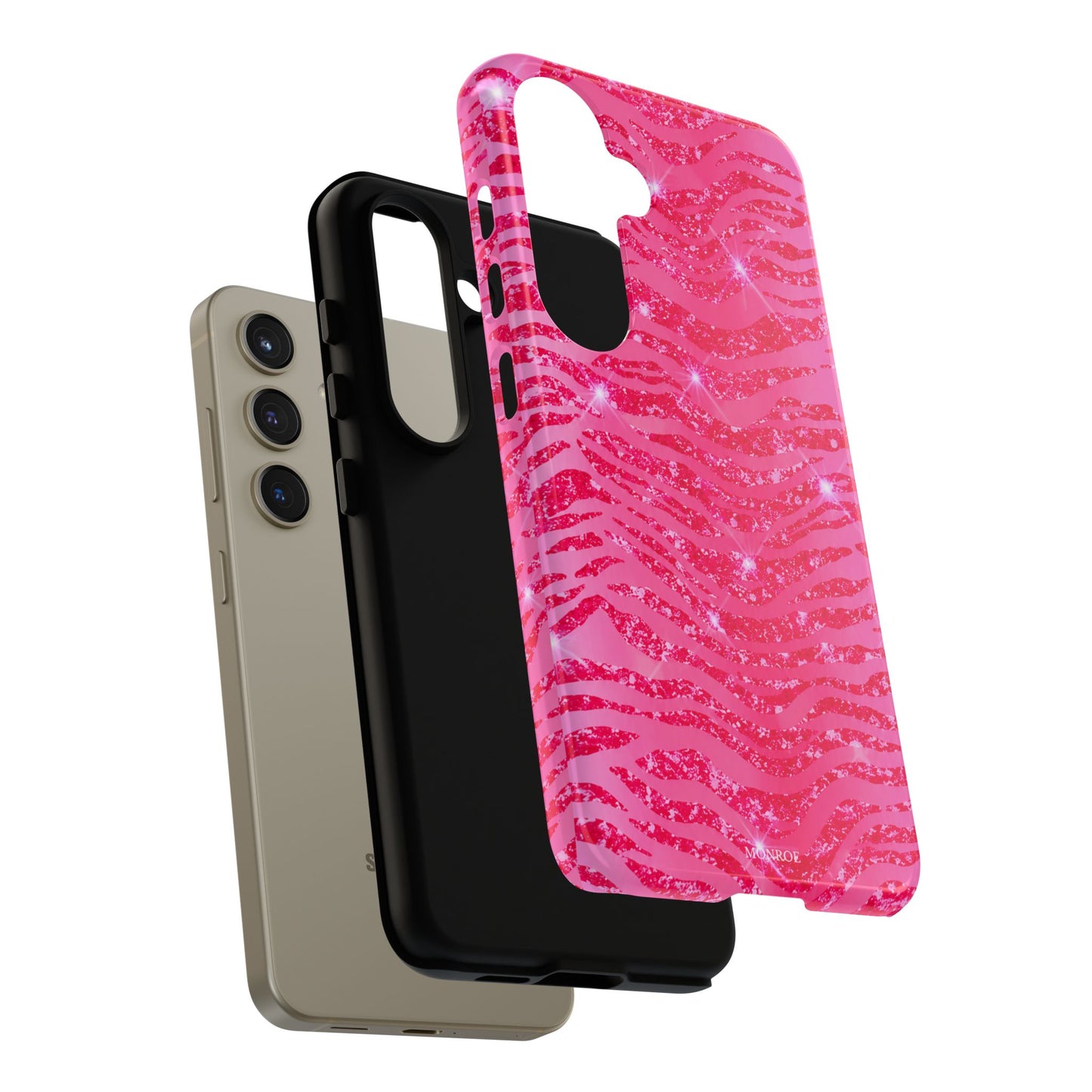 Pink Glitter Zebra Tough Case