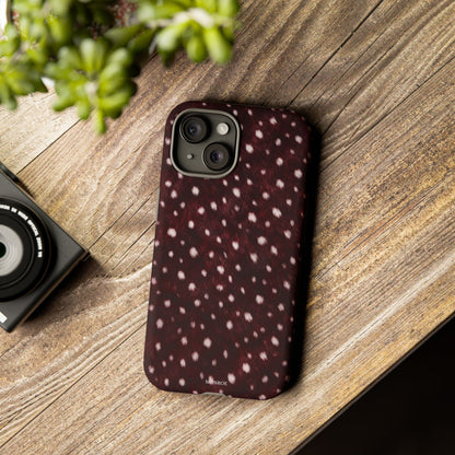 Burgundy Spotted Fur Tough Case