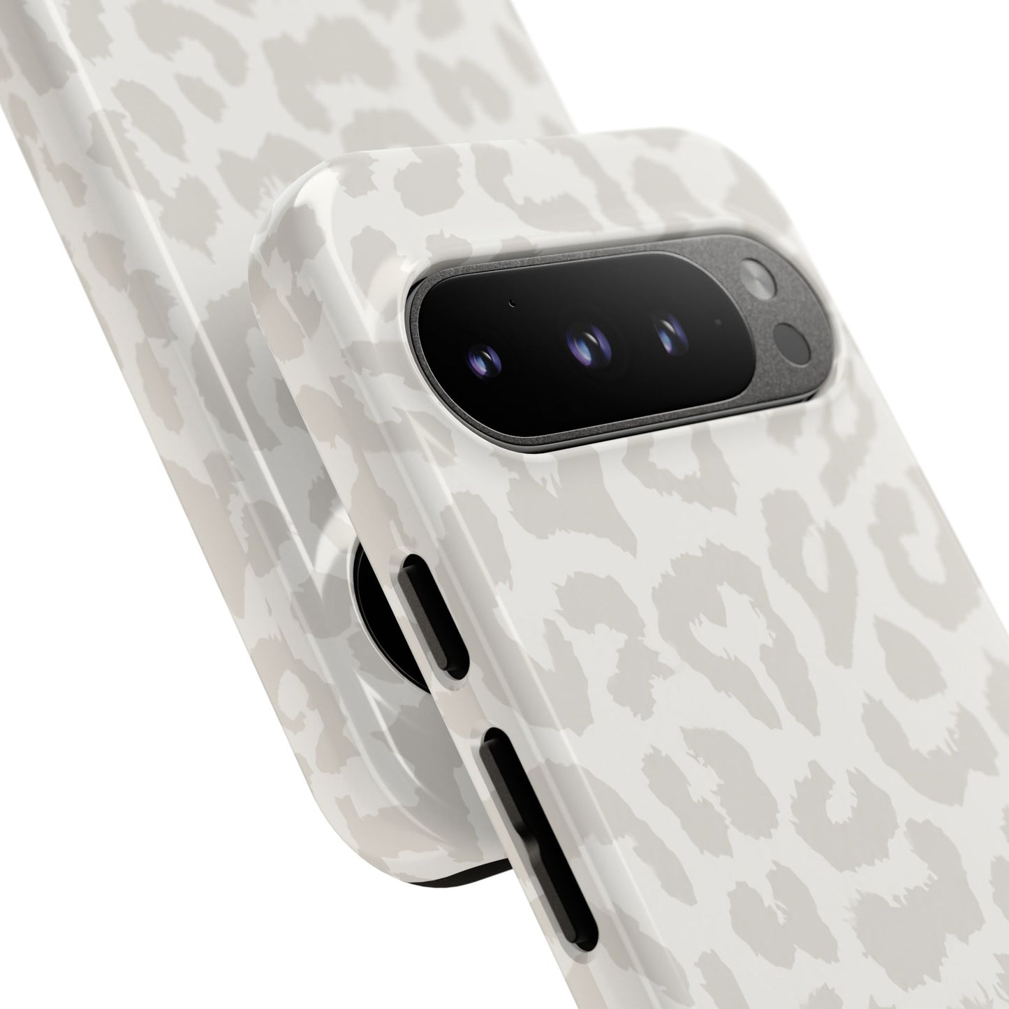 White Leopard Print Tough Case