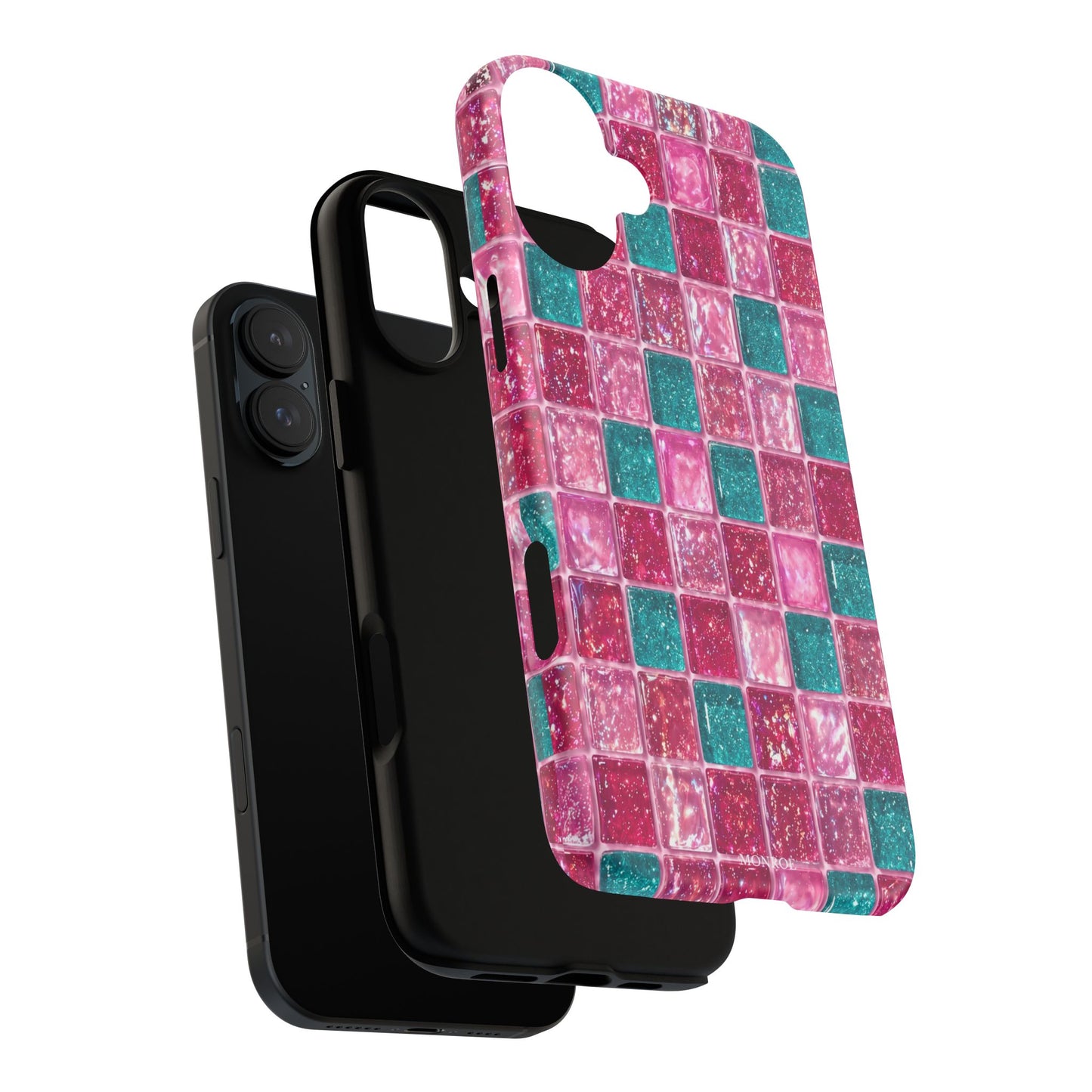 Pink Teal Mosaic Tough Case