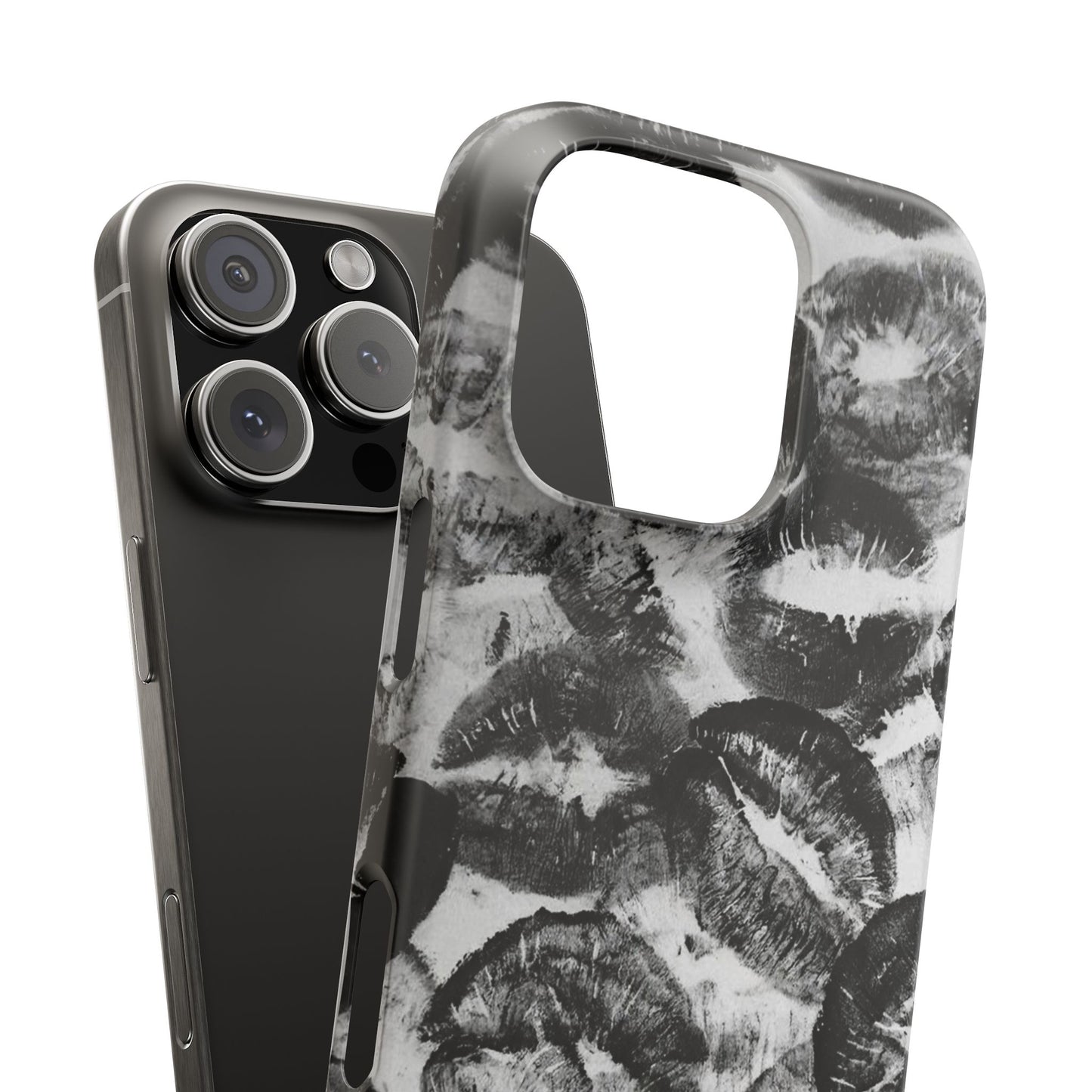 Black & White Kiss Print Case