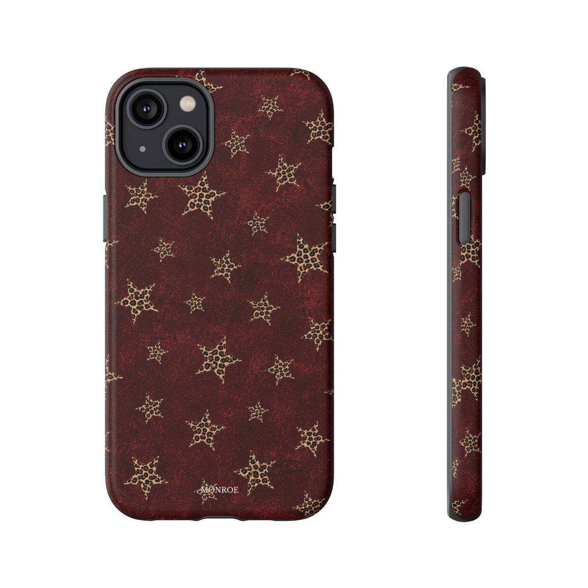 Burgundy Leopard Star Tough Case