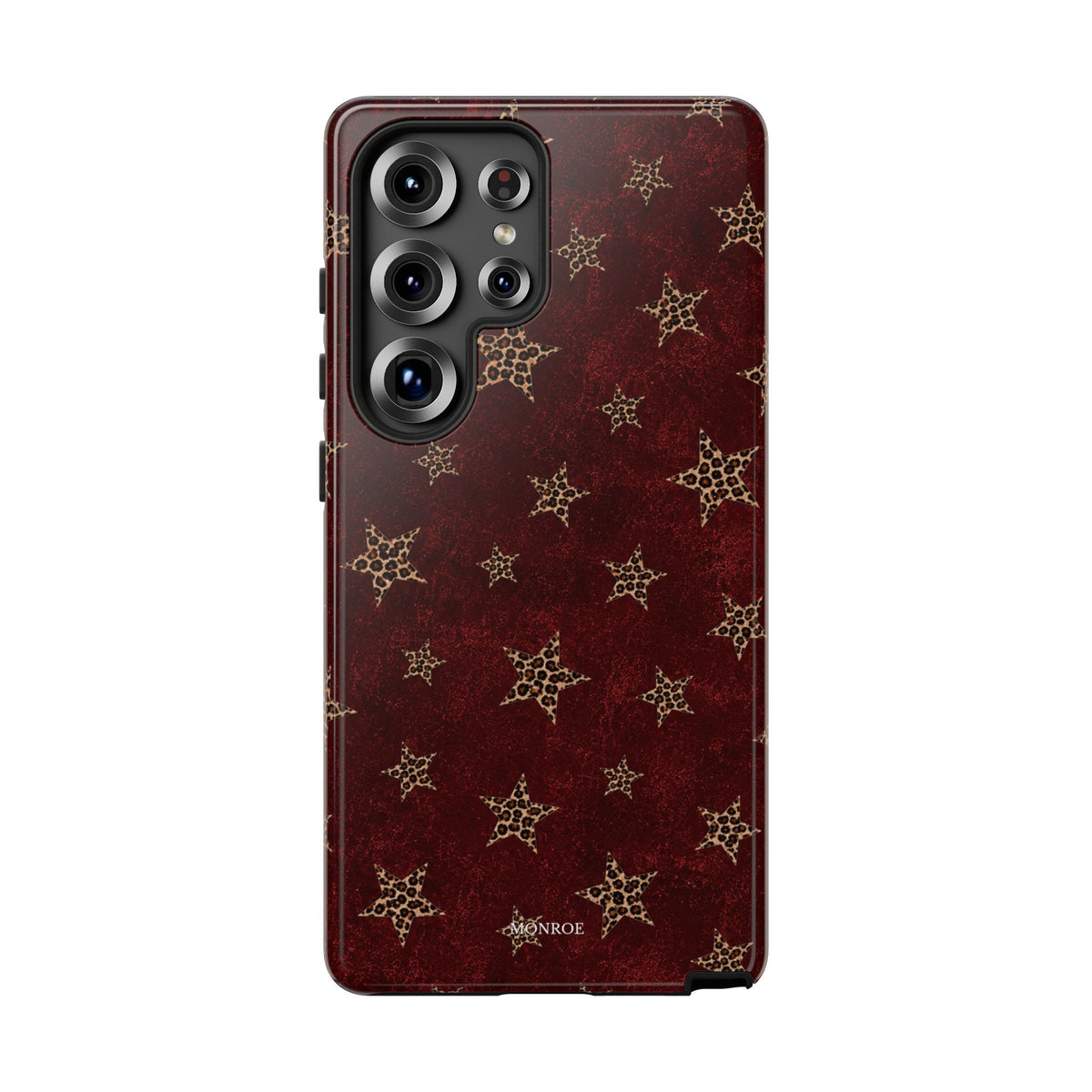 Burgundy Leopard Star Tough Case