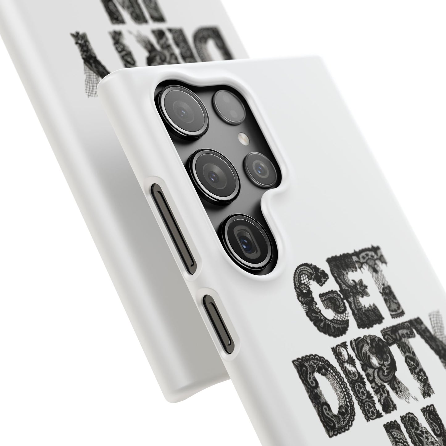 Get Dirty in Paris White Snap Case
