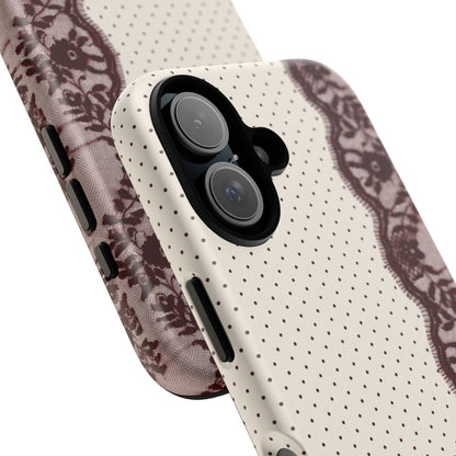 Burgundy Lace Edge Tough Case