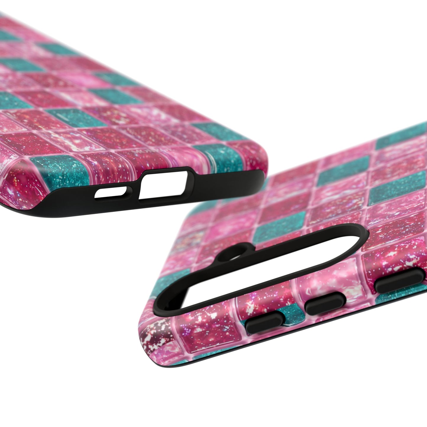 Pink Teal Mosaic Tough Case