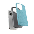 Croc Embossed Turquoise Phone Case