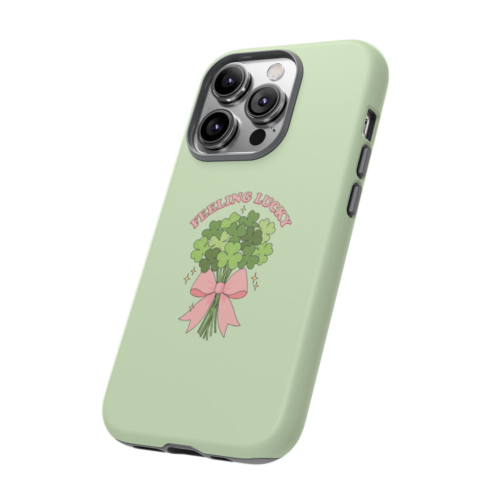 ‘Feeling Lucky' Clover Bouquet Tough Phone Case
