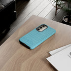 Croc Embossed Turquoise Phone Case