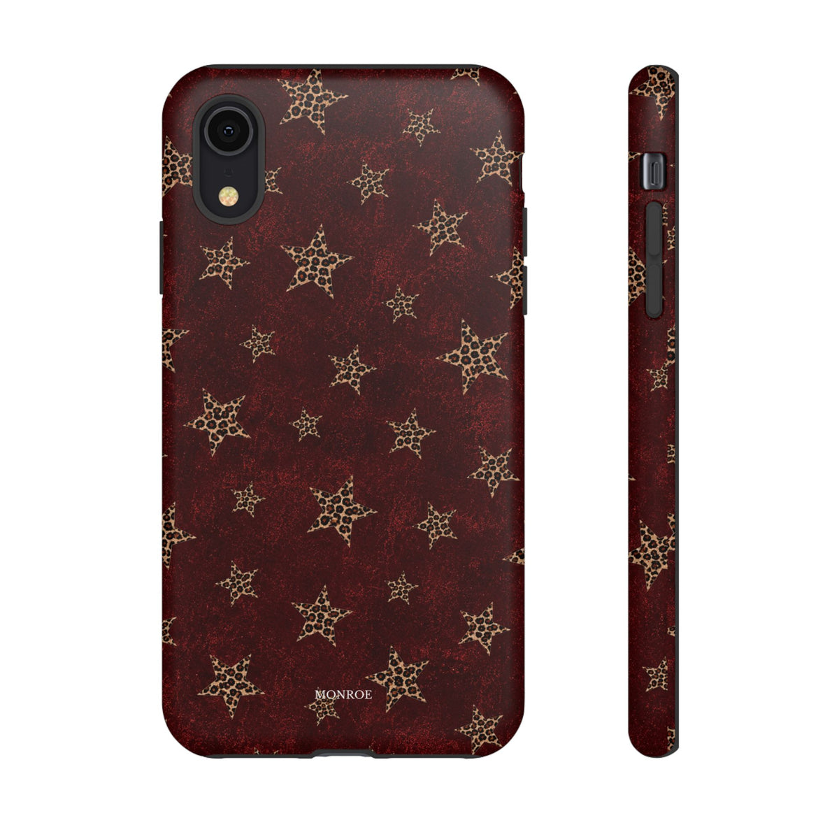 Burgundy Leopard Star Tough Case