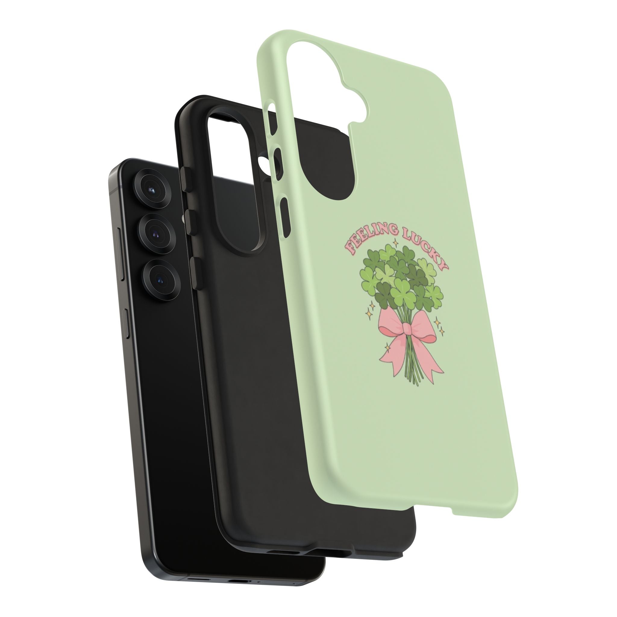 ‘Feeling Lucky' Clover Bouquet Tough Phone Case
