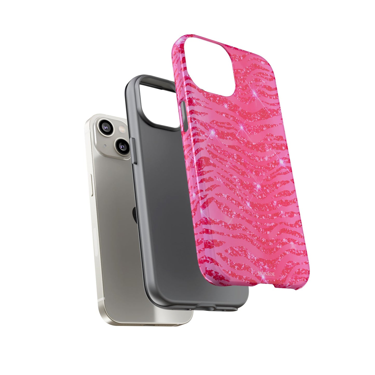 Pink Glitter Zebra Tough Case