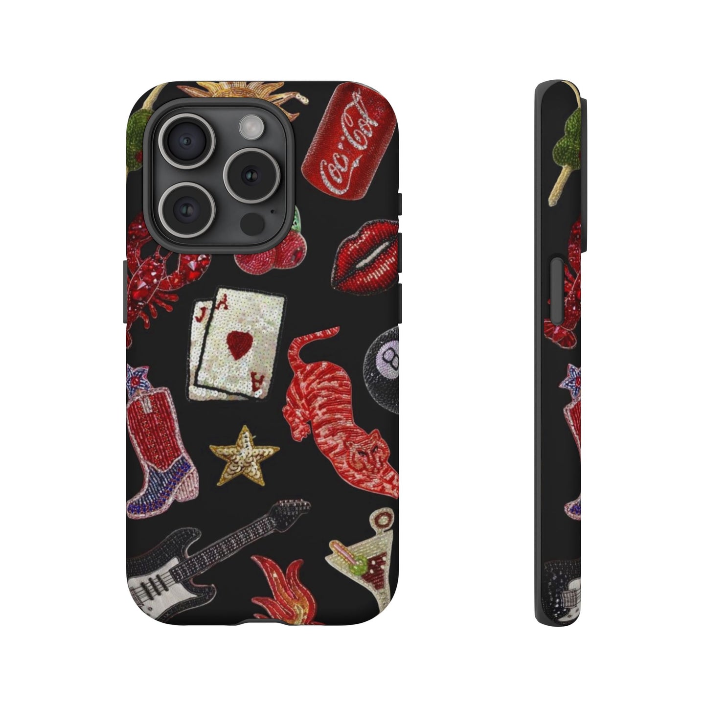 Retro Patch Motif Tough Case