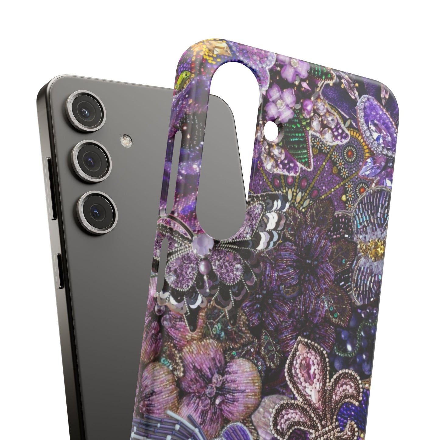 Purple Floral Butterfly Case