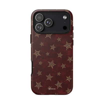 Burgundy Leopard Star Tough Case