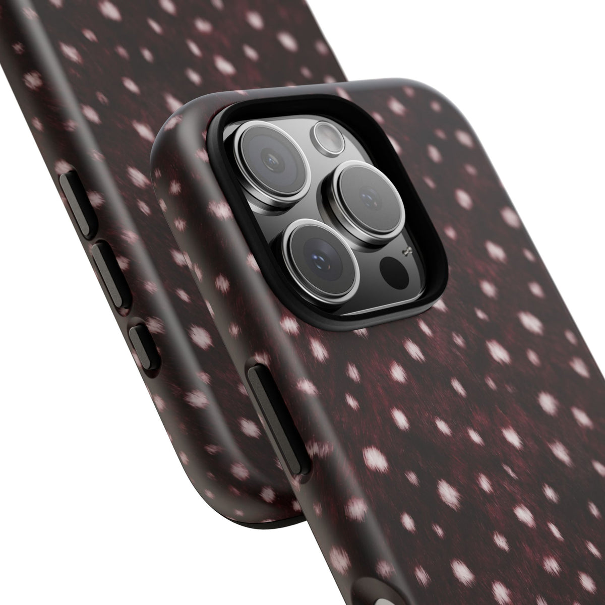 Burgundy Spotted Fur Tough Case