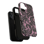 Pink Lace Pattern Tough Phone Case