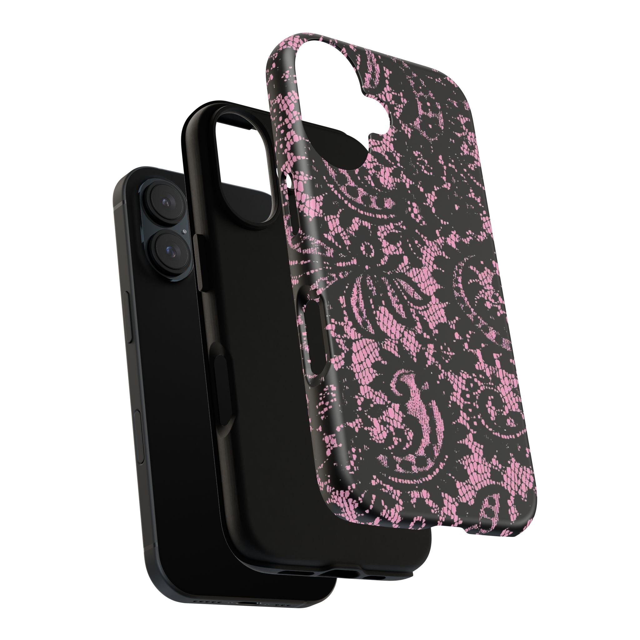 Pink Lace Pattern Tough Phone Case