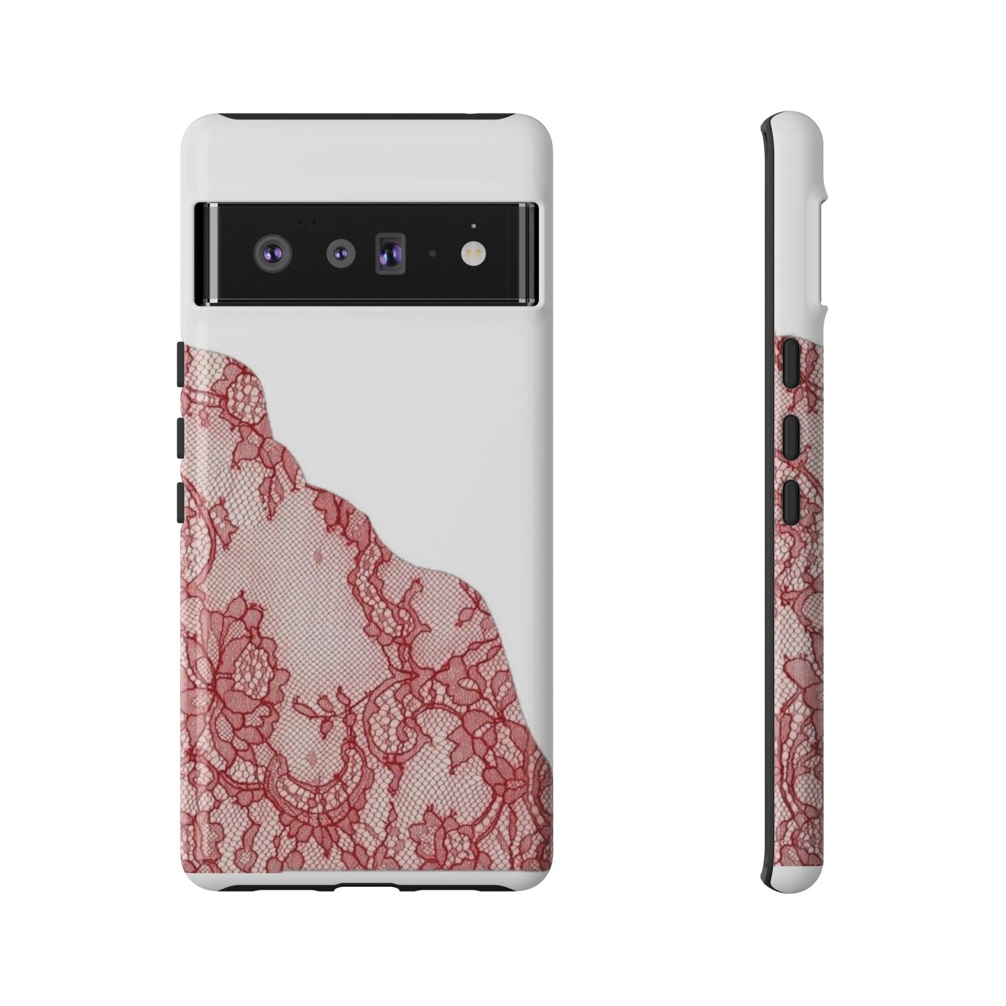 Red Lace Edge Tough Phone Case