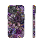 Purple Fleur-de-Lis Floral Tough Phone Case