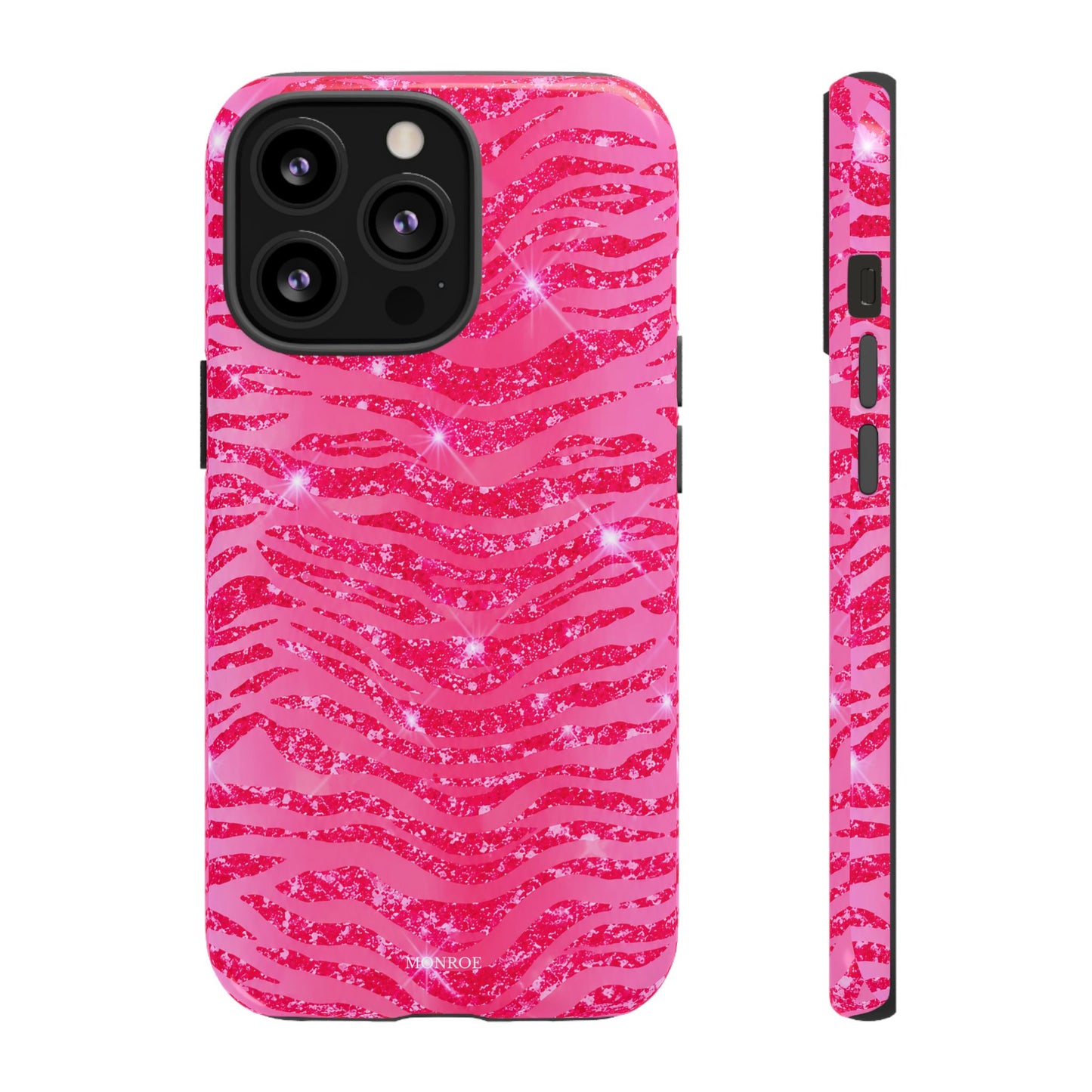 Pink Glitter Zebra Tough Case