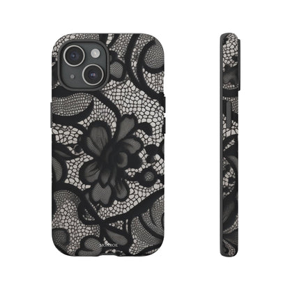 Black Vintage Lace Tough Case