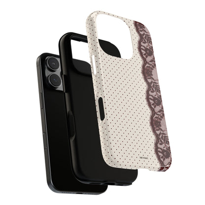 Burgundy Lace Edge Tough Case