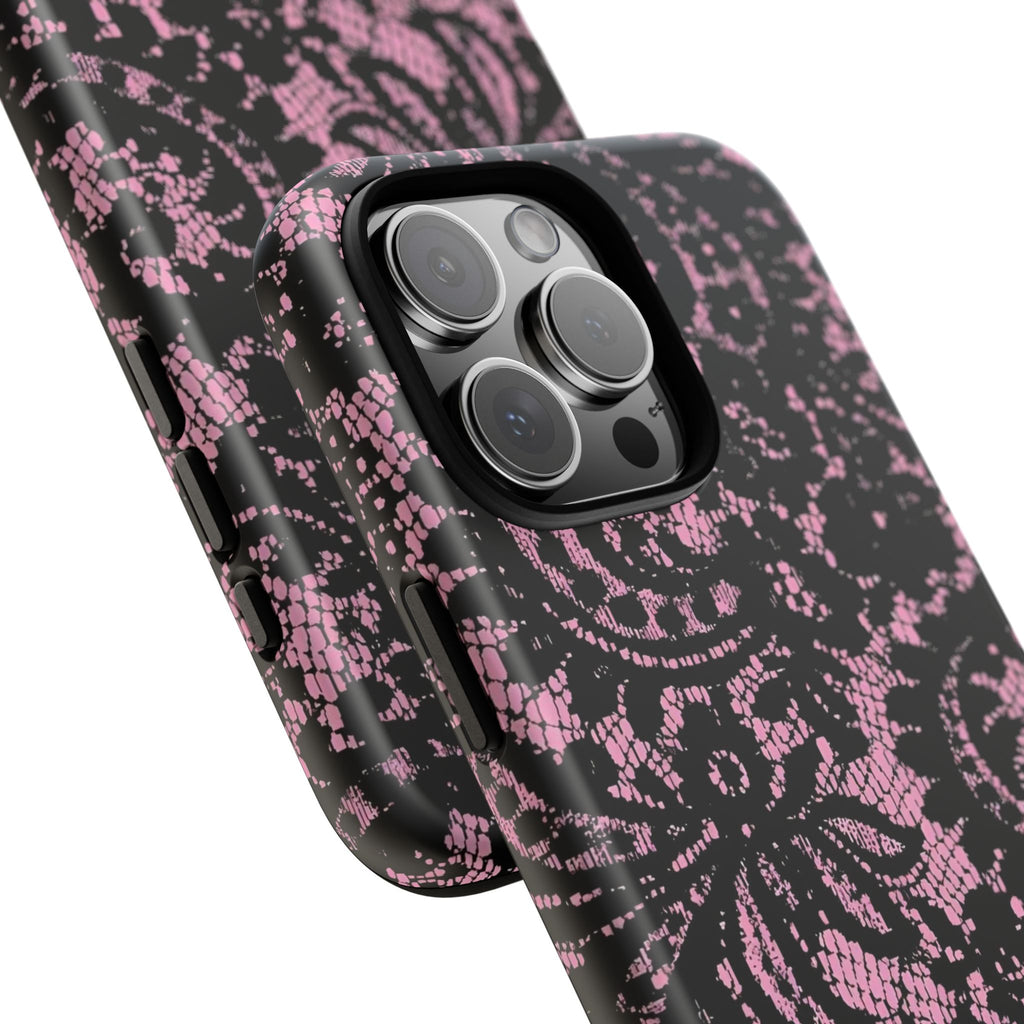 Pink Lace Pattern Tough Phone Case