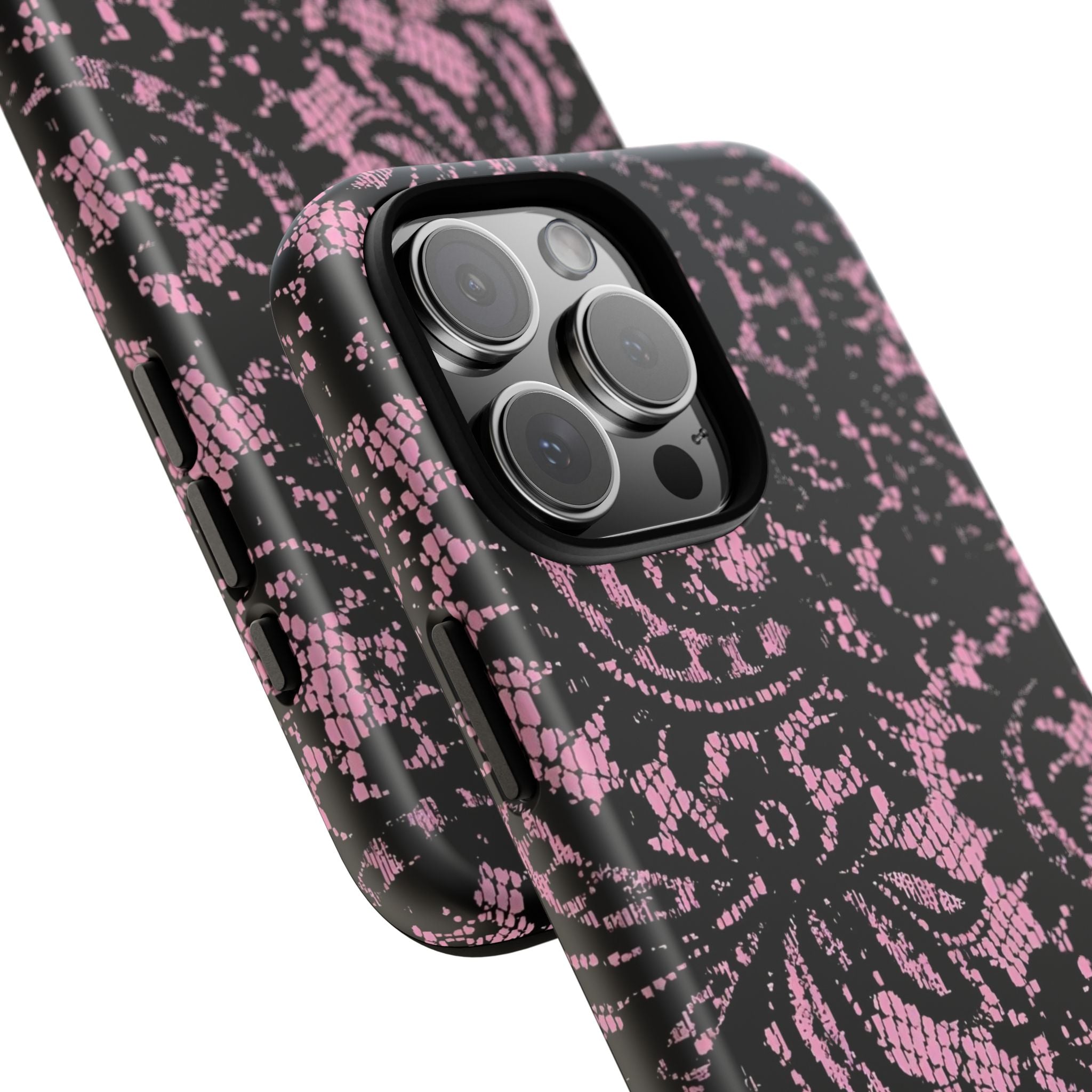 Pink Lace Pattern Tough Phone Case